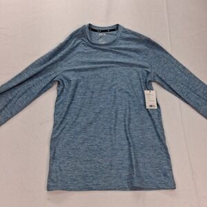 FLX Long-Sleeve Top Mens Small Luxury Soft Wander Dark Sky Blue NEW